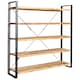image 2 of Metro Industrial Large Open Bookcase Brown