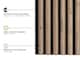 image 3 of Fuse Acoustic Wooden Reeded Wall Panel in Walnut Effect, 2.4m x 0.6m