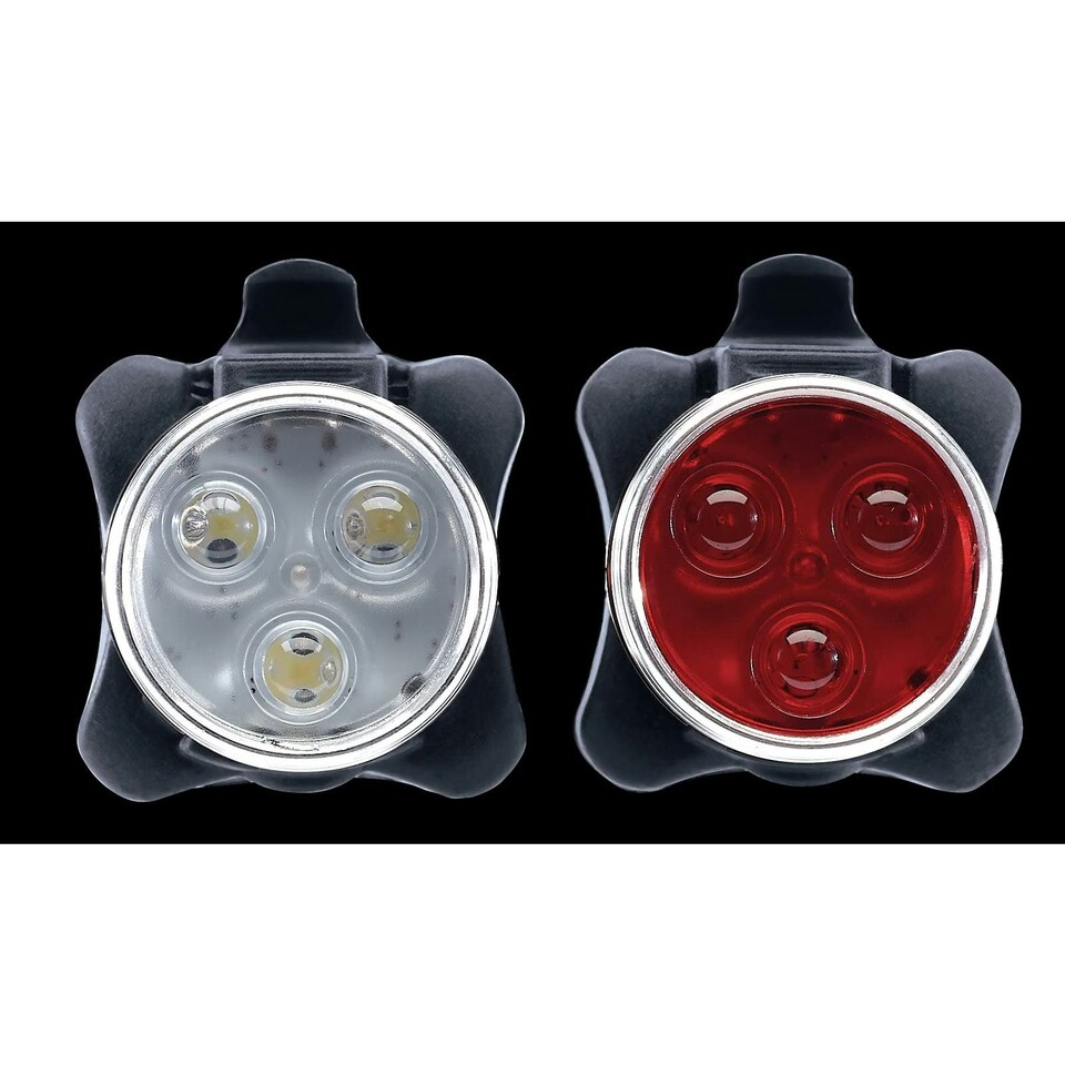 image 1 of Draper 36974 Bicycle Light Set, Rechargeable Super Bright USB Bicycle Lights, Mountain Bike Waterproof Front Light & Rear Light, Helmet Light
