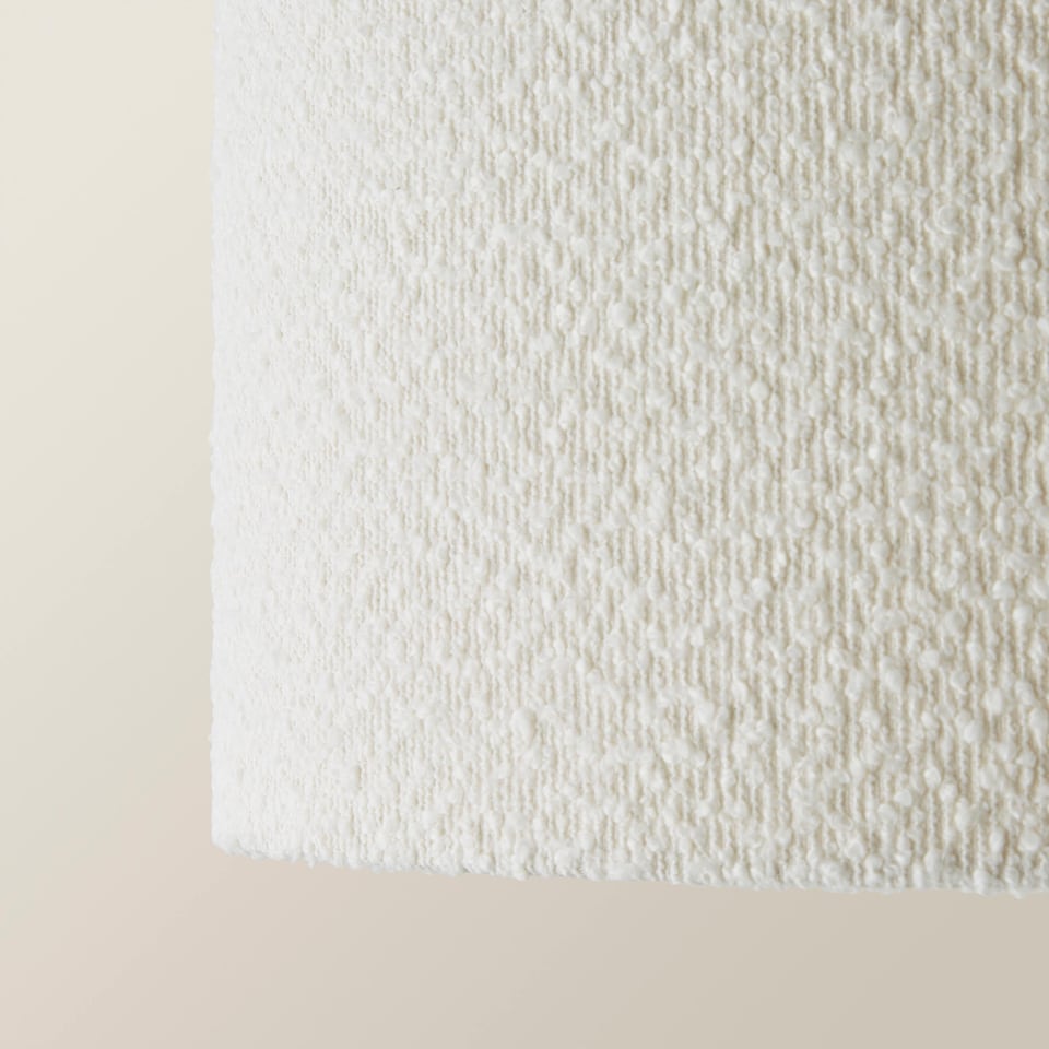 image 1 of ValueLights Reni Large Cream Boucle Pendant Shade | Cream