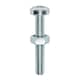 image 1 of Timco - Machine Screws - PZ2 - Pan & Hex Nuts - Zinc (Size M4 x 30 - 25 Pieces)