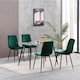 image 2 of Set of 4 Lexi Velvet Fabric Dining Chairs with Metal Legs Green by MCC