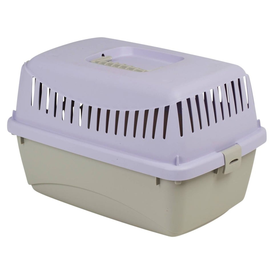 image 1 of Transportini Pet Carrier Travel Crate Cat Dog Cage Portable Box Pastel | Purple | Pastel Purple | Small | 1