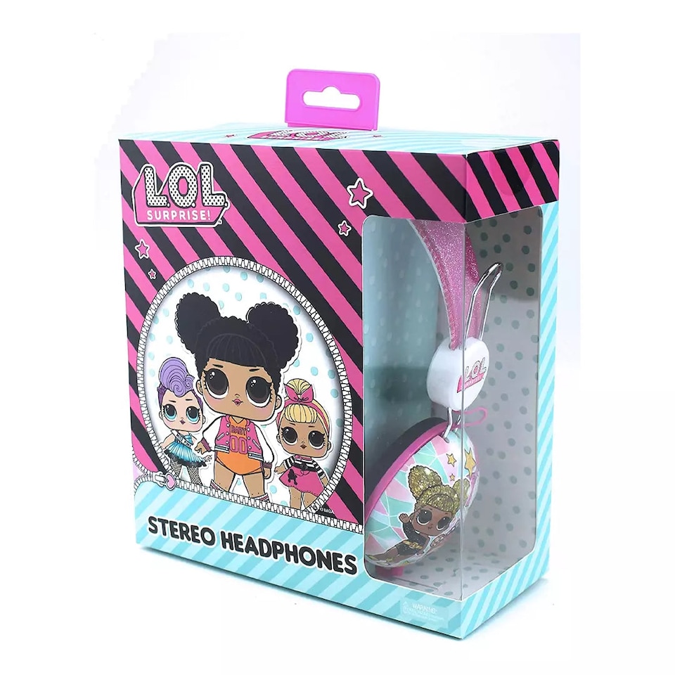 image 1 of L.O.L Surprise! Glitter Glam Kid's Wired Headphones | Pink
