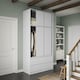 image 3 of 120cm 3 Sliding Doors Children Kids Wardrobe Bedroom Storage Closet Hanging Rail | Multi | White | 1