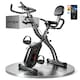 image 1 of SPORTNOW Folding Exercise Bike with Resistance Bands