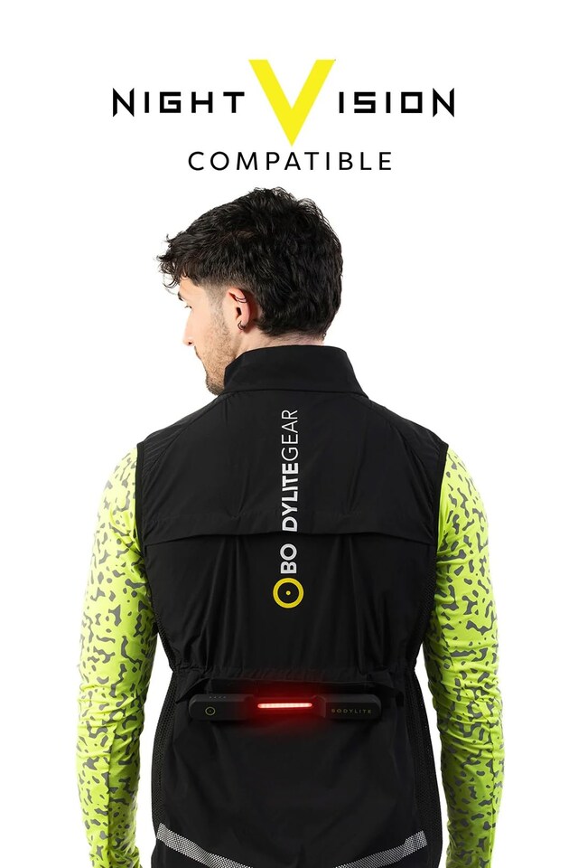 image 1 of Bodylite Nightvision Reflective Gilet, High Visibility Outdoor Sports, Cycling, Running Vest, Water Resistant, Optimal Ventilation, Neon Yellow, Large