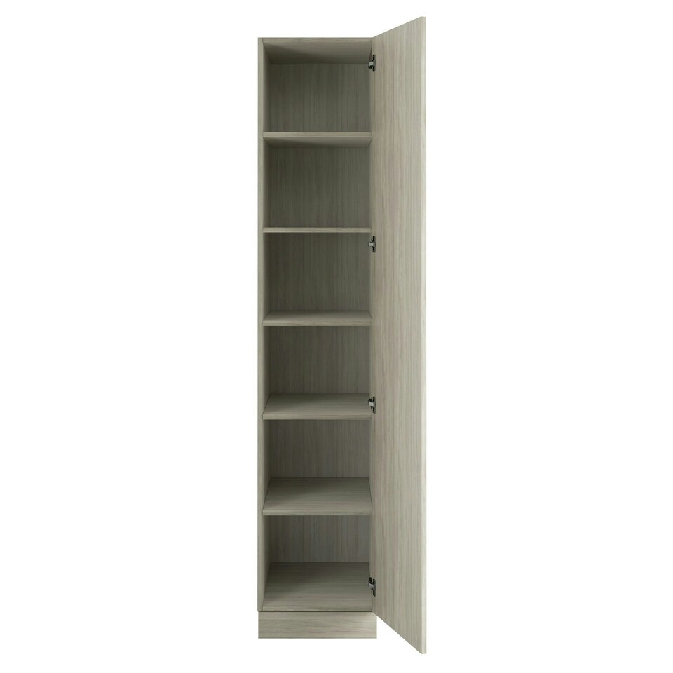 image 1 of Shaker Urban Oak Single Wardrobe with Shelves Brown
