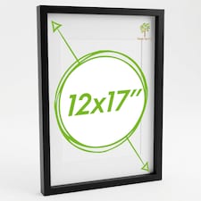 Nicola Spring 3D Box Photo Frame with A4 Mount - A3 (12" x 17") - Black/White