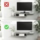 image 4 of HOMCOM Wall Mounted Media Console, Floating TV Stand Component Shelf, Grey
