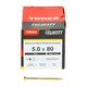 image 3 of Timco - Velocity Premium Multi-Use Screws - PZ - Double Countersunk - Yellow  (Size 5.0 x 80 - 200 Pieces)