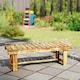 image 7 of Outsunny 1.1M Outdoor Garden Bench Patio Loveseat Fir Wood 2 Person