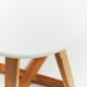 image 4 of Interiors By Premier Contemporary White And Natural Bamboo Round Stool, Durable Round Stool For Kitchen, Versatile Kitchen Stool