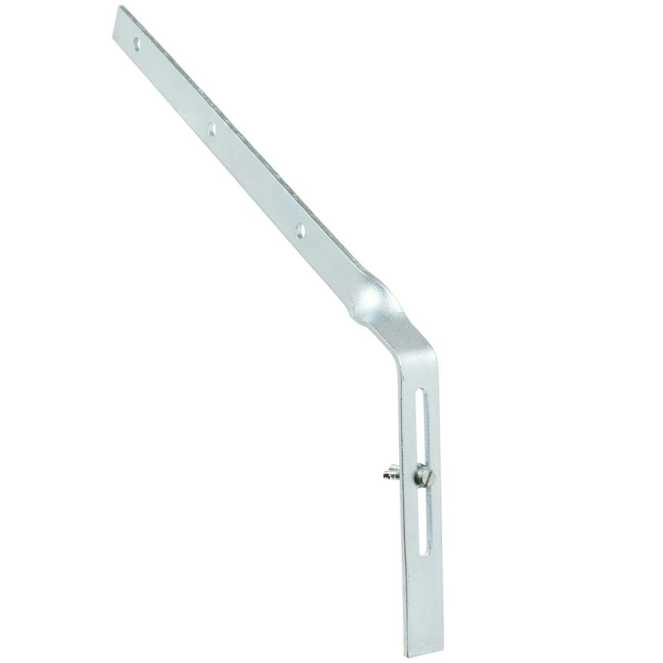 image 1 of SPARES2GO Gutter Side Rafter Bracket Universal Galvanised Steel Fascia Support Fixing (300mm)