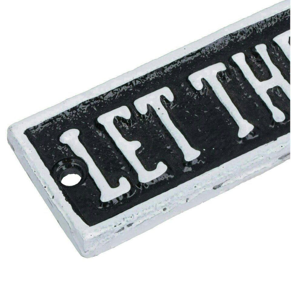 image 1 of Let The Drink Be Gin Cast Iron Sign Plaque Wall Door House Cocktail Pub Bar