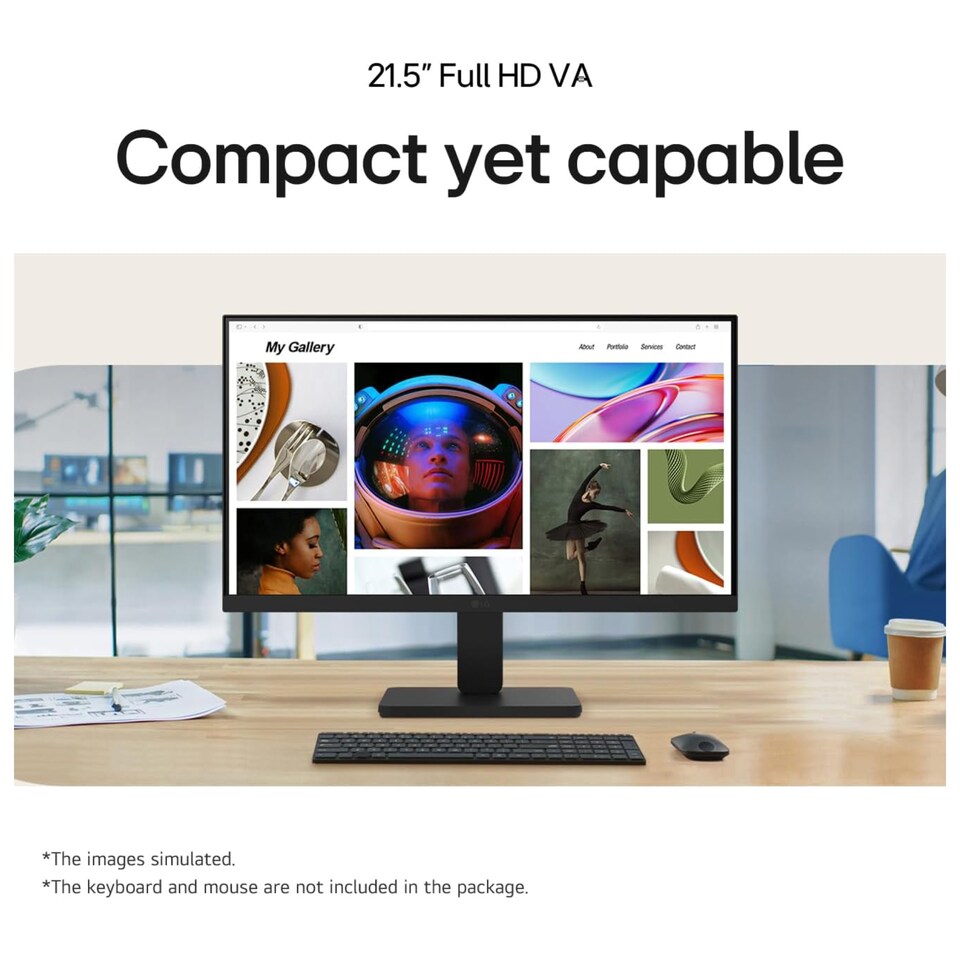 image 1 of LG 22U401A-B 21.5" Full HD 100 VGA HDMI Monitor