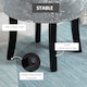 image 4 of HOMCOM Dressing Table Stool Vanity Seat w/ Rubber Wood Legs Bedroom - Grey