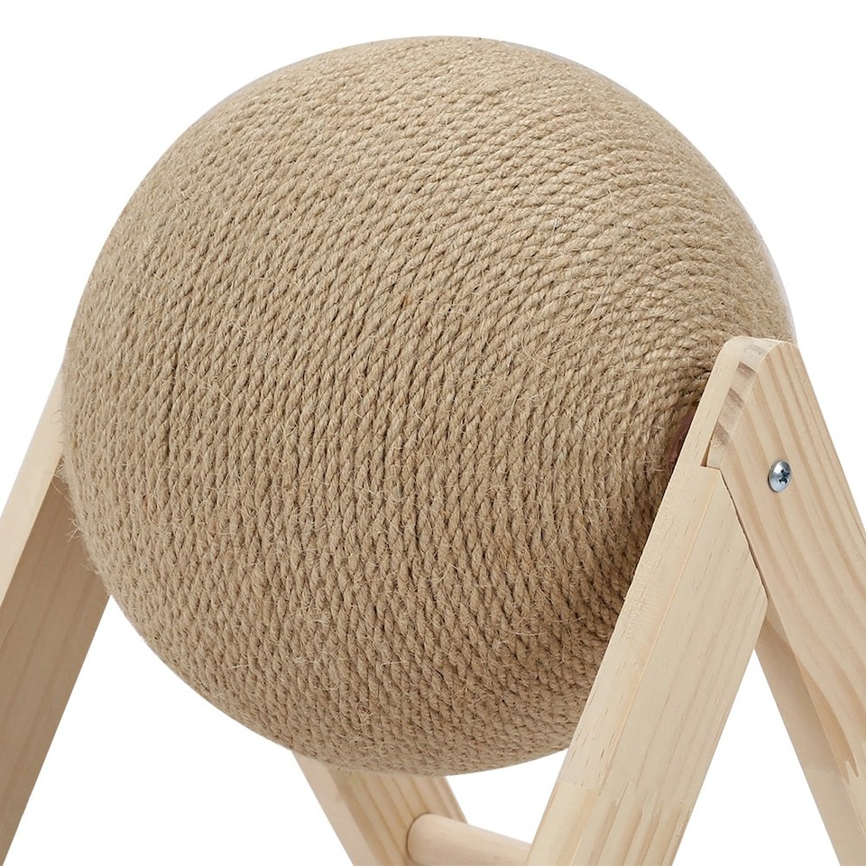 image 1 of Living and Home Wooden Cat Scratching Ball Toy