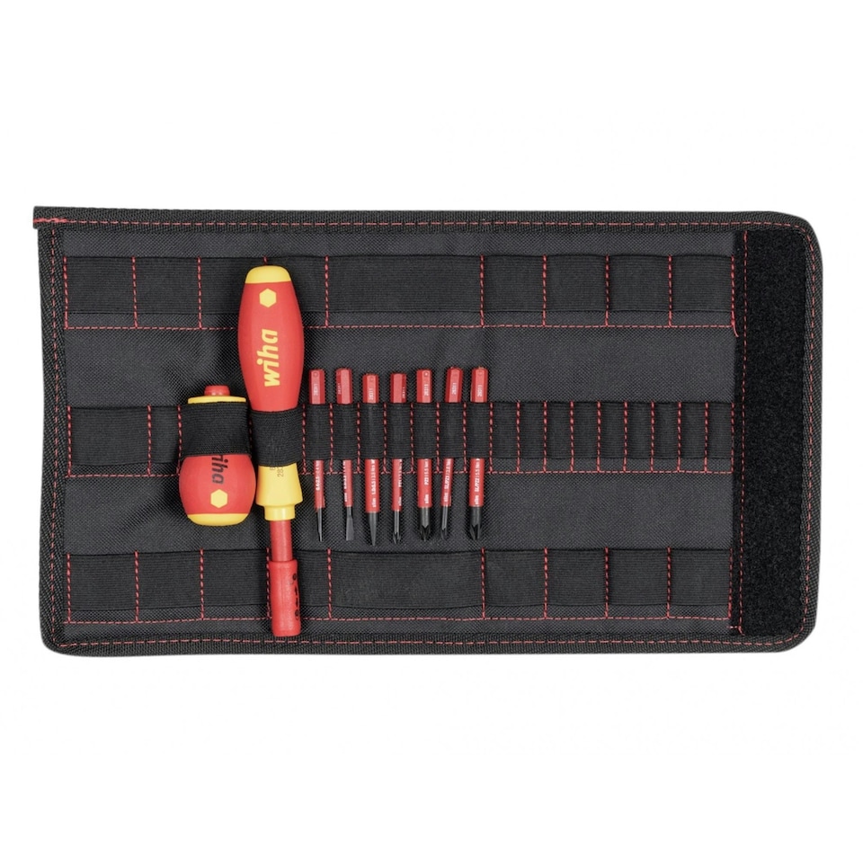 Wiha Softfinish Electric Slimvario Screwdriver Set, 10 Piece - Multi Colour - One Size