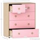 image 3 of Junior Vida Neptune 3 Piece Bedroom Set, Pink & Oak (Desk, Drawer Chest, Wardrobe) | Pink | Pink | L | 3
