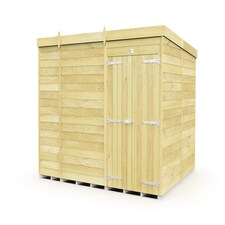 11 x 8 Feet Pent Shed - Double Door Without Windows - Wood - L231 x W329 x H201 cm Brown