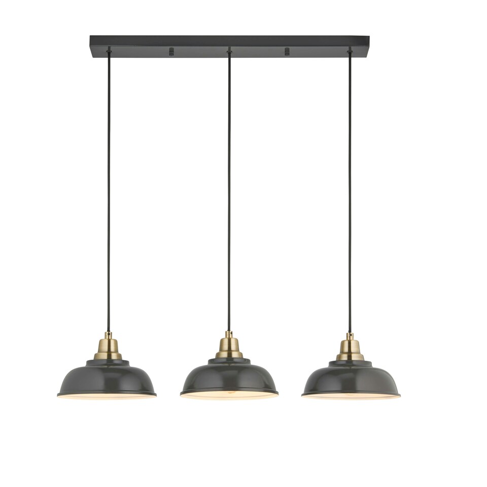 image 1 of Bakewell Grey Bar Pendant Grey