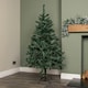 image 1 of 5ft (1.5m) Green Artificial Christmas Tree with Green Metal Stand and 329 Tips