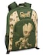 image 3 of Marvel Guardians of the Galaxy Kids Backpack | Green Rucksack For Boys & Girls with Adjustable Straps | Practical & Organised Baby Groot School Bag | Movie Luggage Merchandise Gift for Kids & Teens | Green | Green Brown