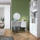 image 3 of Fribo Tall Narrow 3 Drawer Bookcase in White