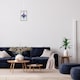 image 7 of Traditional Clear Glass Tiffany Style Pendant Light Shade with Royal Blue Panels | Blue | Blue | 1