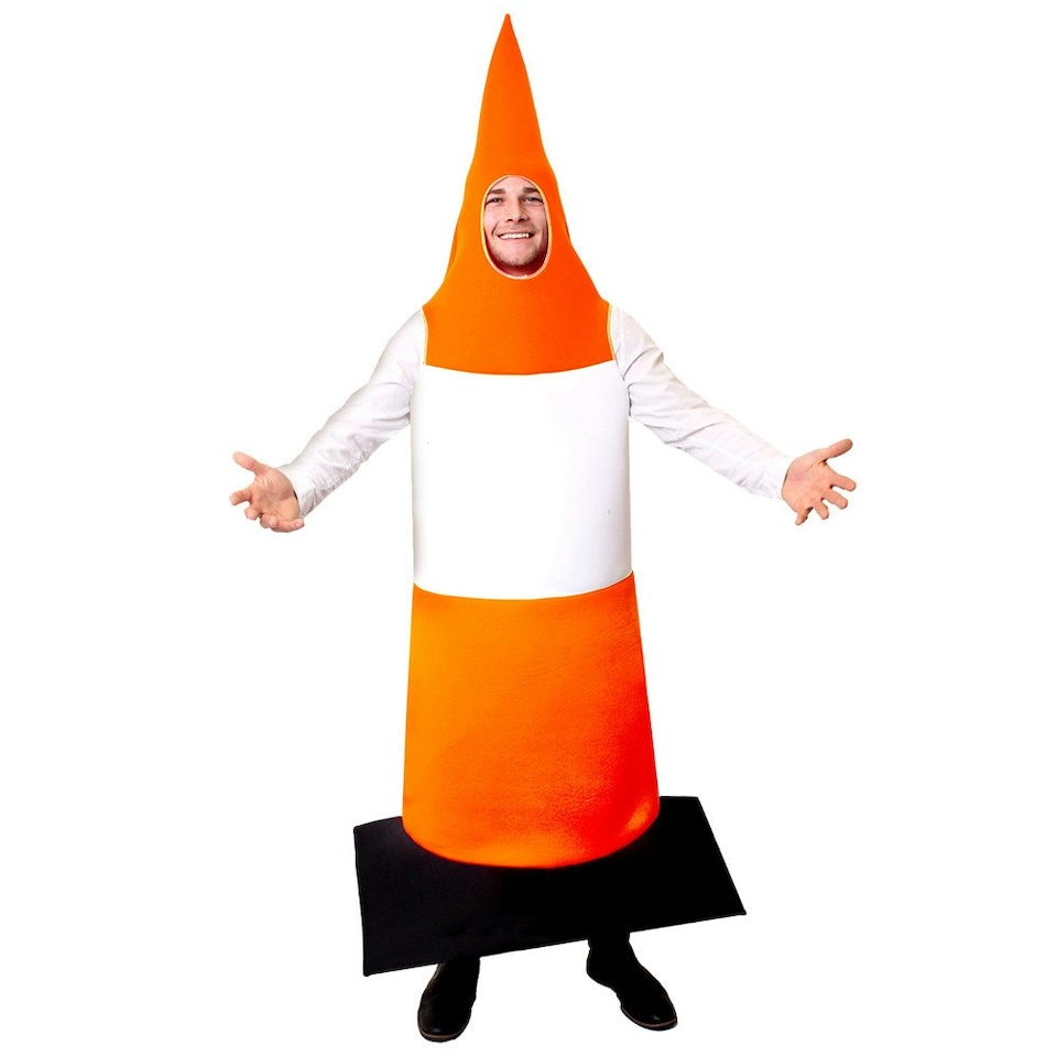 image 1 of Pack of 24 Traffic Cone Costume Orange | One Size