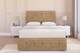 image 1 of Sloomy Cambridge Latte Dumfries Divan Bed Base No Drawers With 54 Inch Floor Standing Headboard & 12 Inch Matching Footboard | Brown | Latte | King | 1