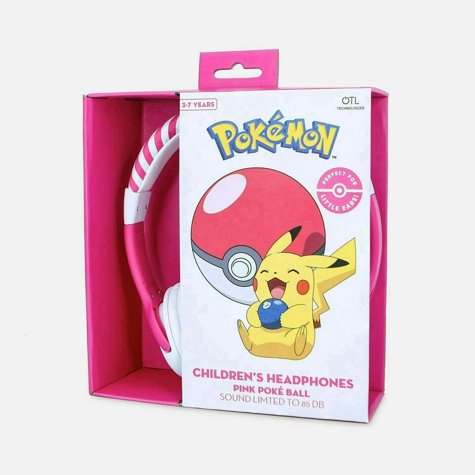 OTL Pokémon Pokéball Pink Kid's Wired Headphones Pink