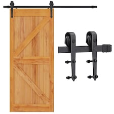 Yaheetech Barn Door Sliding Hardware Black