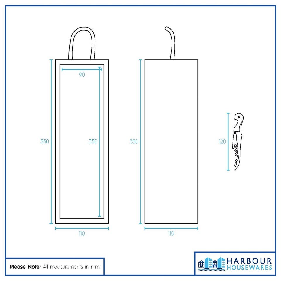 image 1 of Harbour Housewares 2pc Wooden Champagne Wine Box Set with Corkscrew - Natural