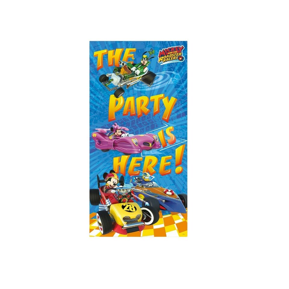 Mickey Mouse And The Roadster Racers The Party Is Here Door Poster - Multicoloured - 150cm x 75cm