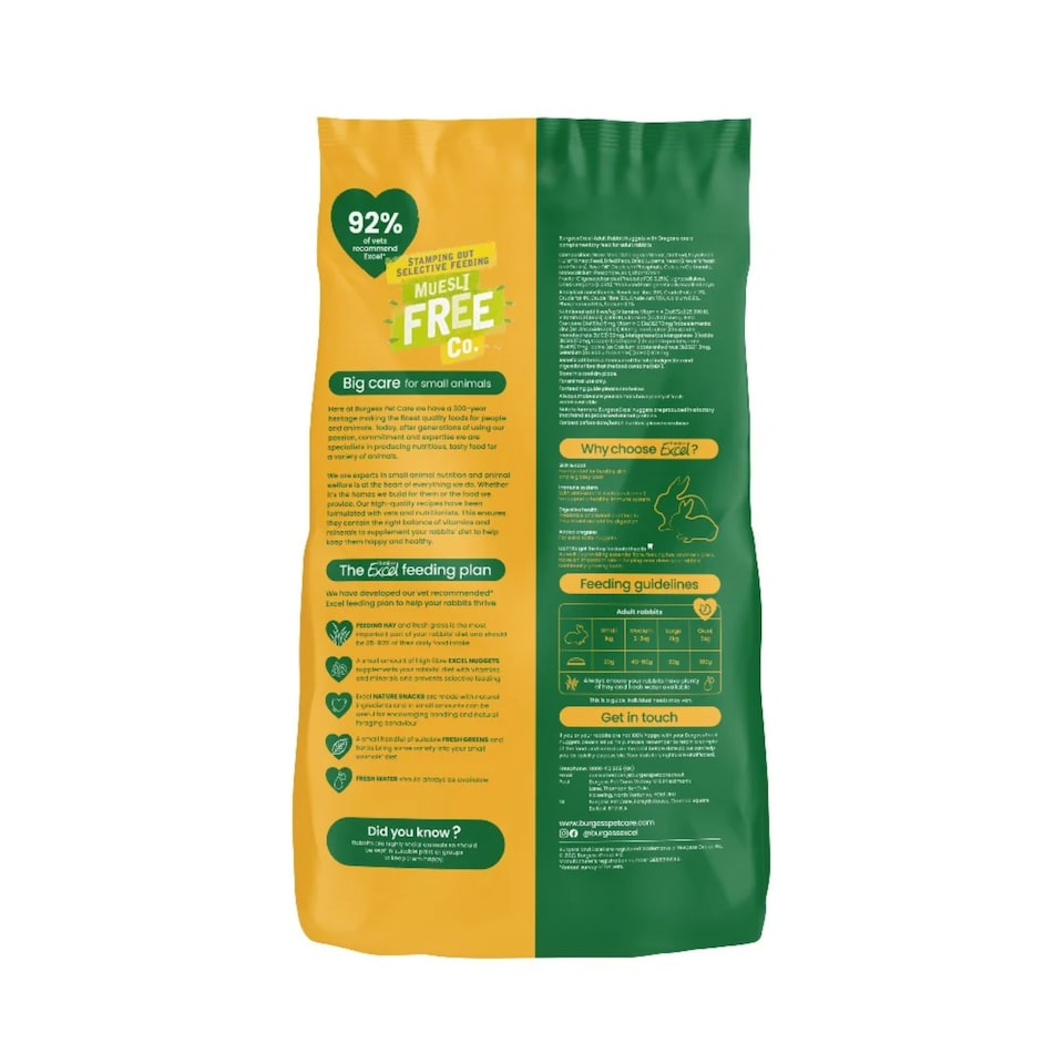 image 1 of Burgess Excel Adult Rabbit Nuggets With Oregano - 1.5KG