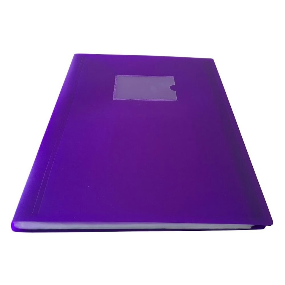 image 1 of Pack of 10 A4 60 Pocket Purple Flexible Cover Display Books | Purple