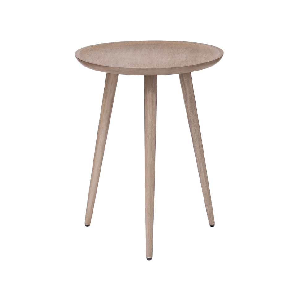 image 1 of Electra Round Solid Mango Wood Side Table for Living Room Bedroom