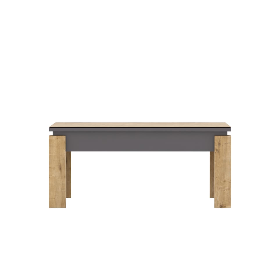 image 1 of Decorotika Manhattan Rectangular Dining Table for 6 - 80 cm H x 160 cm W x 80 cm D | Multi | Oak and Grey | 1