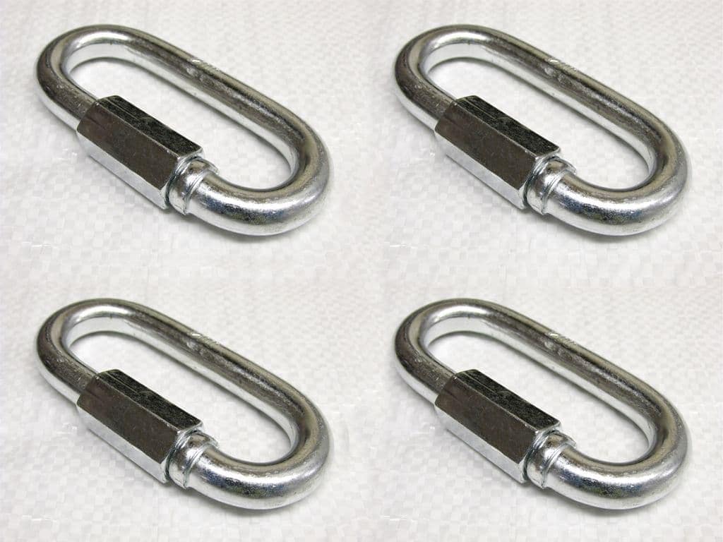 Securefix Direct - X4 7mm Galvanised Standard Quick Link - Rope Secure Attach Galv Maillon