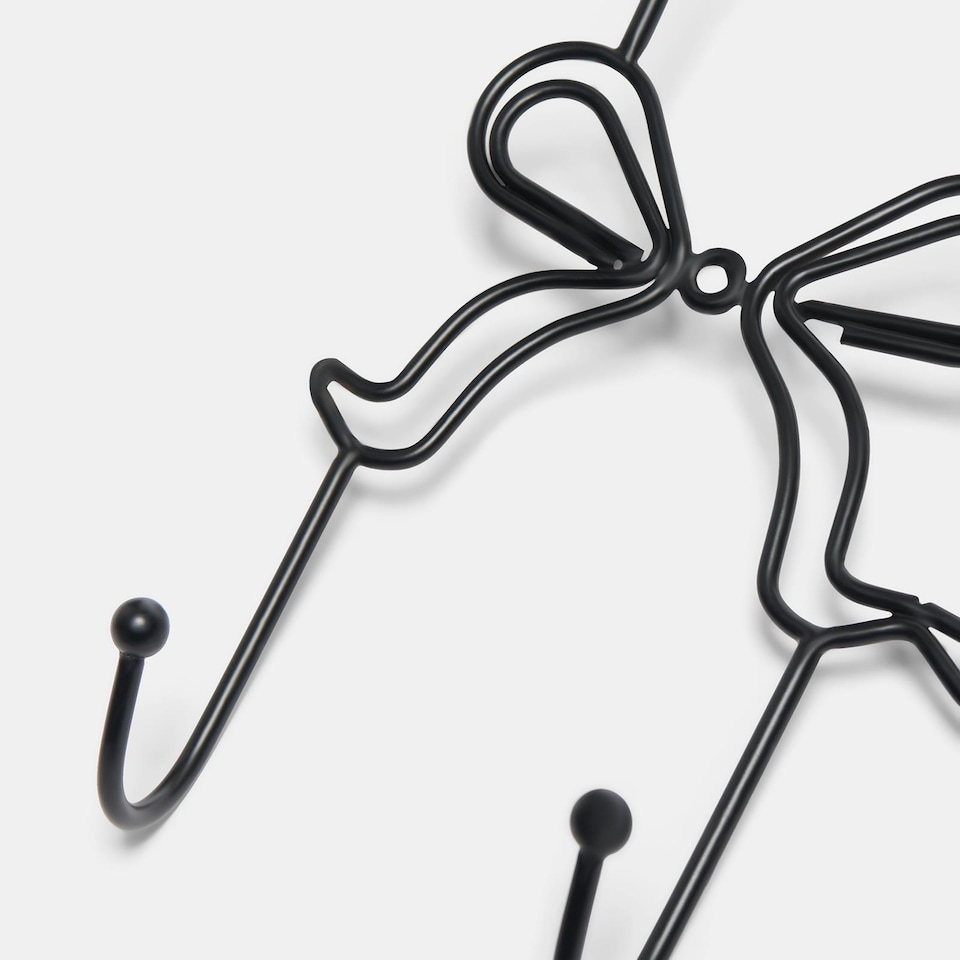image 1 of OHS Bows Over the Door Hook Hanger 5 Hooks Coats Towel Rack