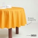 image 5 of Homescapes Mustard Yellow Cotton Round Tablecloth - 178 cm | Yellow | 178cm (70")
