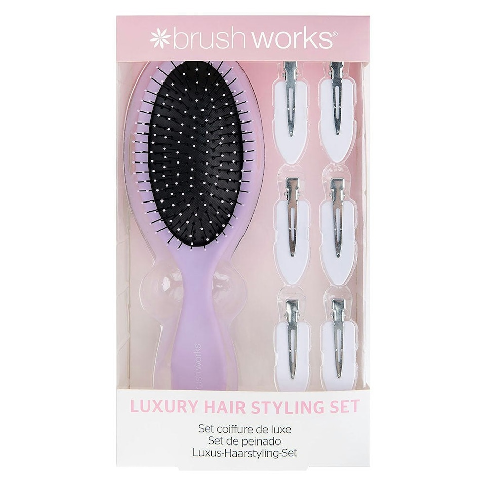 image 1 of Brushworks Luxury Purple Hair Styling Set