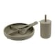 image 1 of Tiny Dining 3pc Baby Silicone Suction Feeding Set - Silver Sage