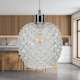 image 4 of Set of 2 Baine - Clear Textured Glass Easy Fit Pendant Shades | Clear | Medium | 2