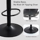 image 5 of Alivio Adjustable Swivel Bar Stool with Backrest & Footrest (Set of 2, Black)