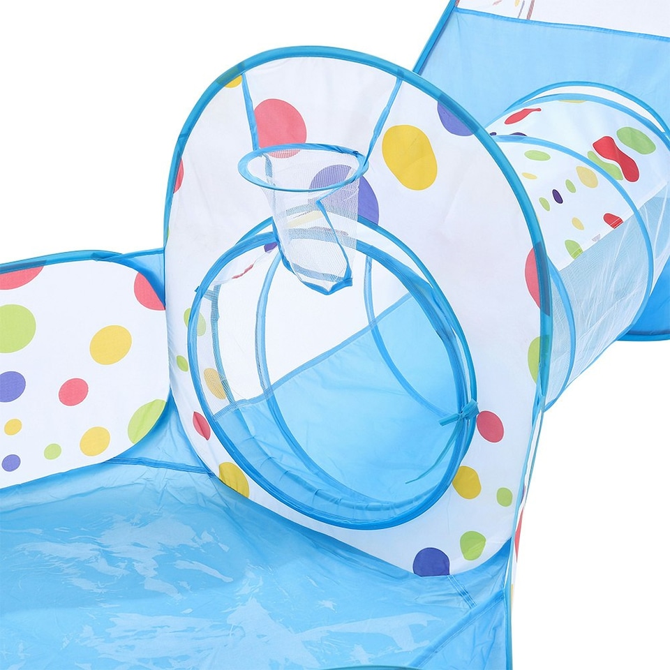 image 1 of Living and Home 3-in-1 Play Tent Set for Kids ball pool tunnel & tent | Multi