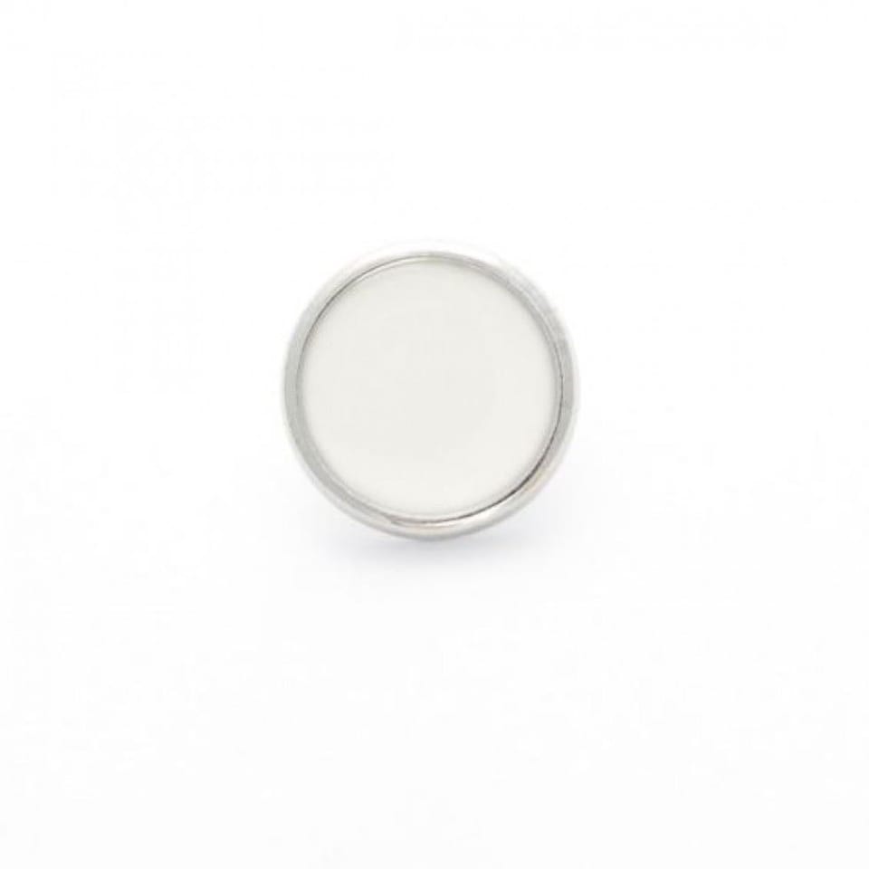 Minerva White & Silver Round Dress Shirt Buttons for Dressmaking - 11.5mm - per value pack of 100
