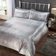 image 2 of Tiffany Polycotton Duvet Cover Set with Pillowcase | Silver | Double | 1